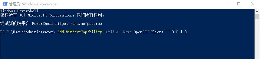 Add-WindowsCapability 安装 OpenSSH